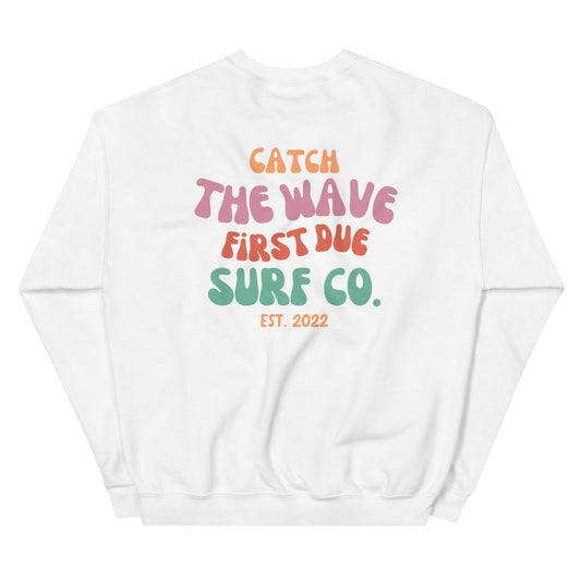 Retro Surf Pastel Pullover Sweatshirt