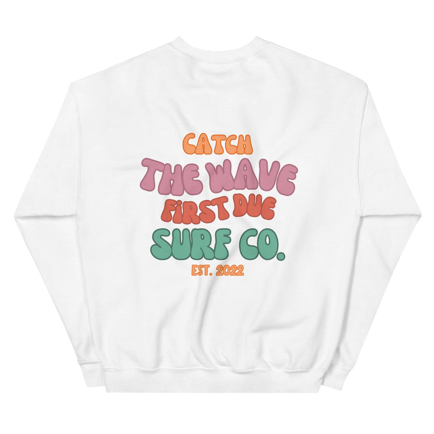 Retro Surf Pastel Pullover Sweatshirt