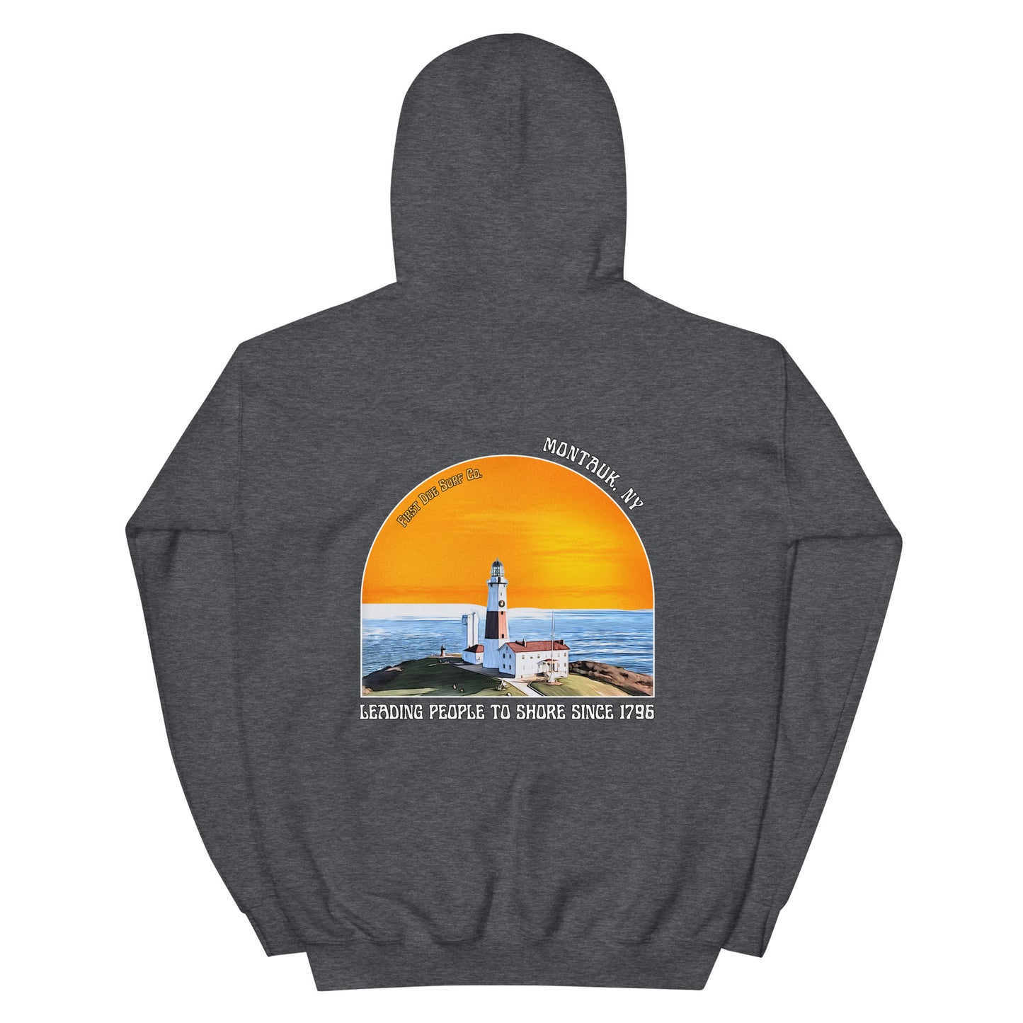 Montauk Lighthouse Hoodie - Grey/Green Options