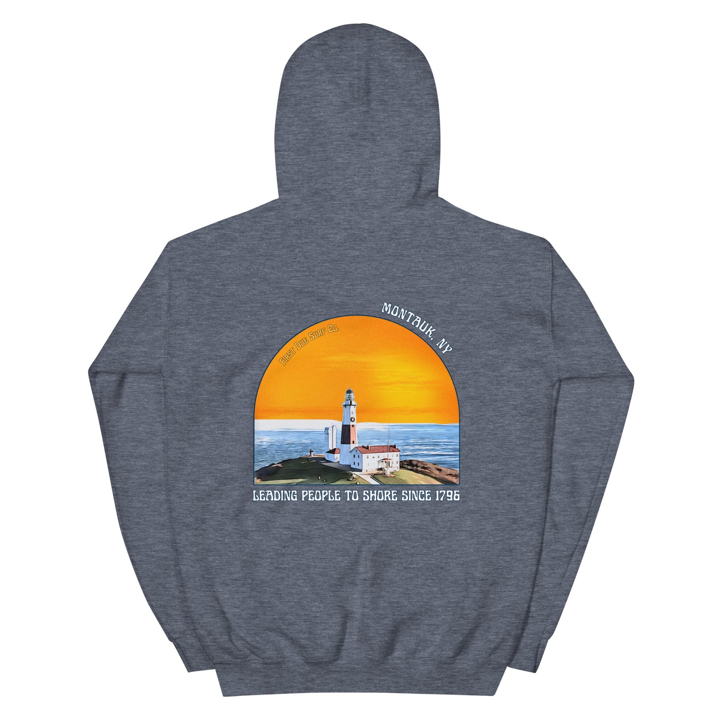 Montauk Lighthouse Hoodie - Indigo Blue/Heather Navy Options