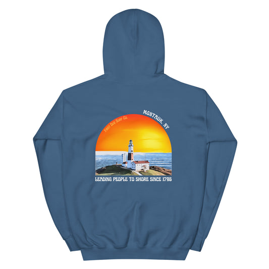Montauk Lighthouse Hoodie - Orange Sunset