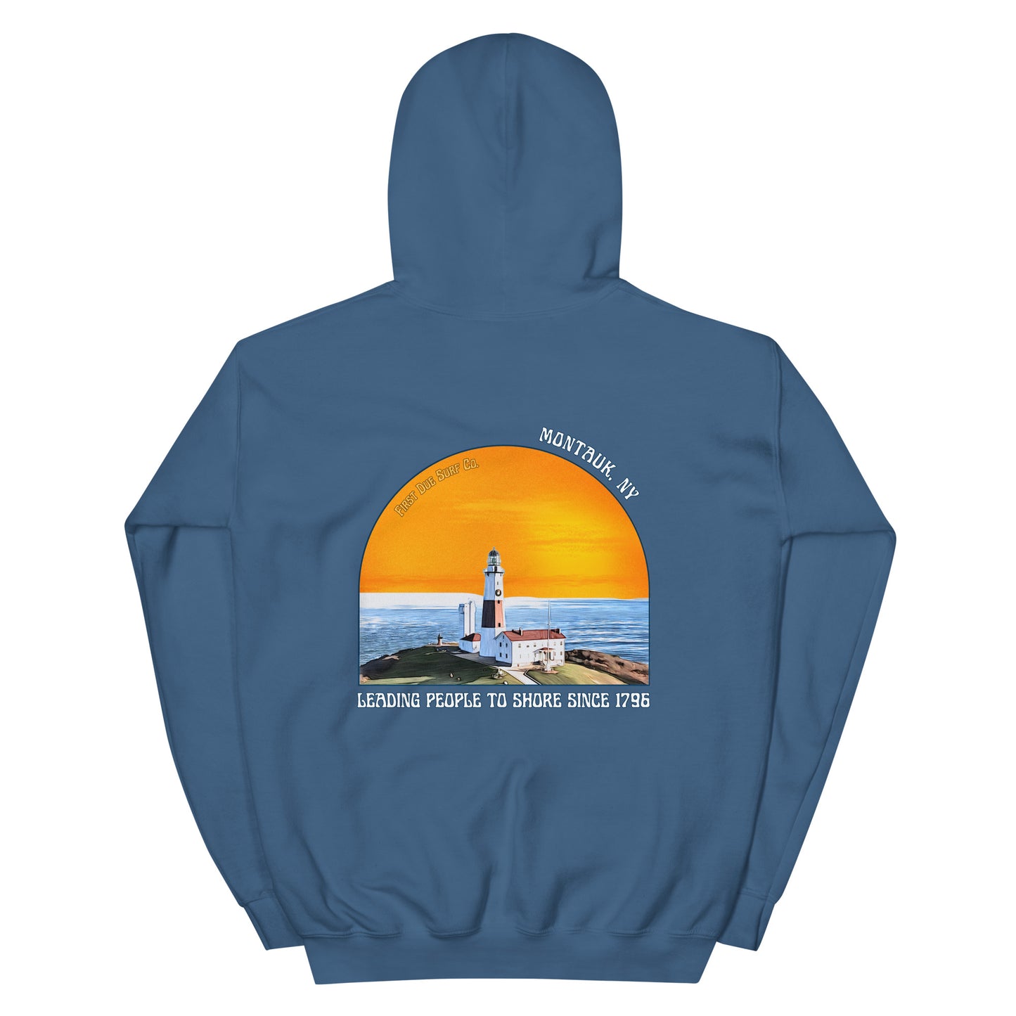 Montauk Lighthouse Hoodie - Indigo Blue/Heather Navy Options