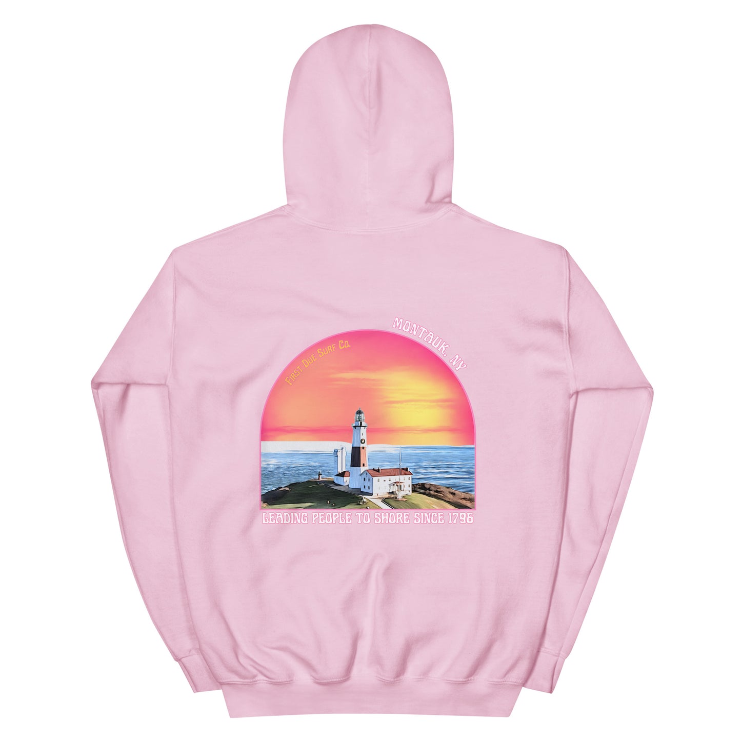 Montauk Lighthouse Hoodie - Pink